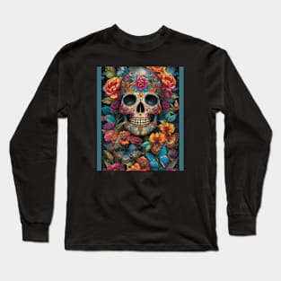 Dazzling Sugar Skull Art: Day of the Dead Delight Long Sleeve T-Shirt